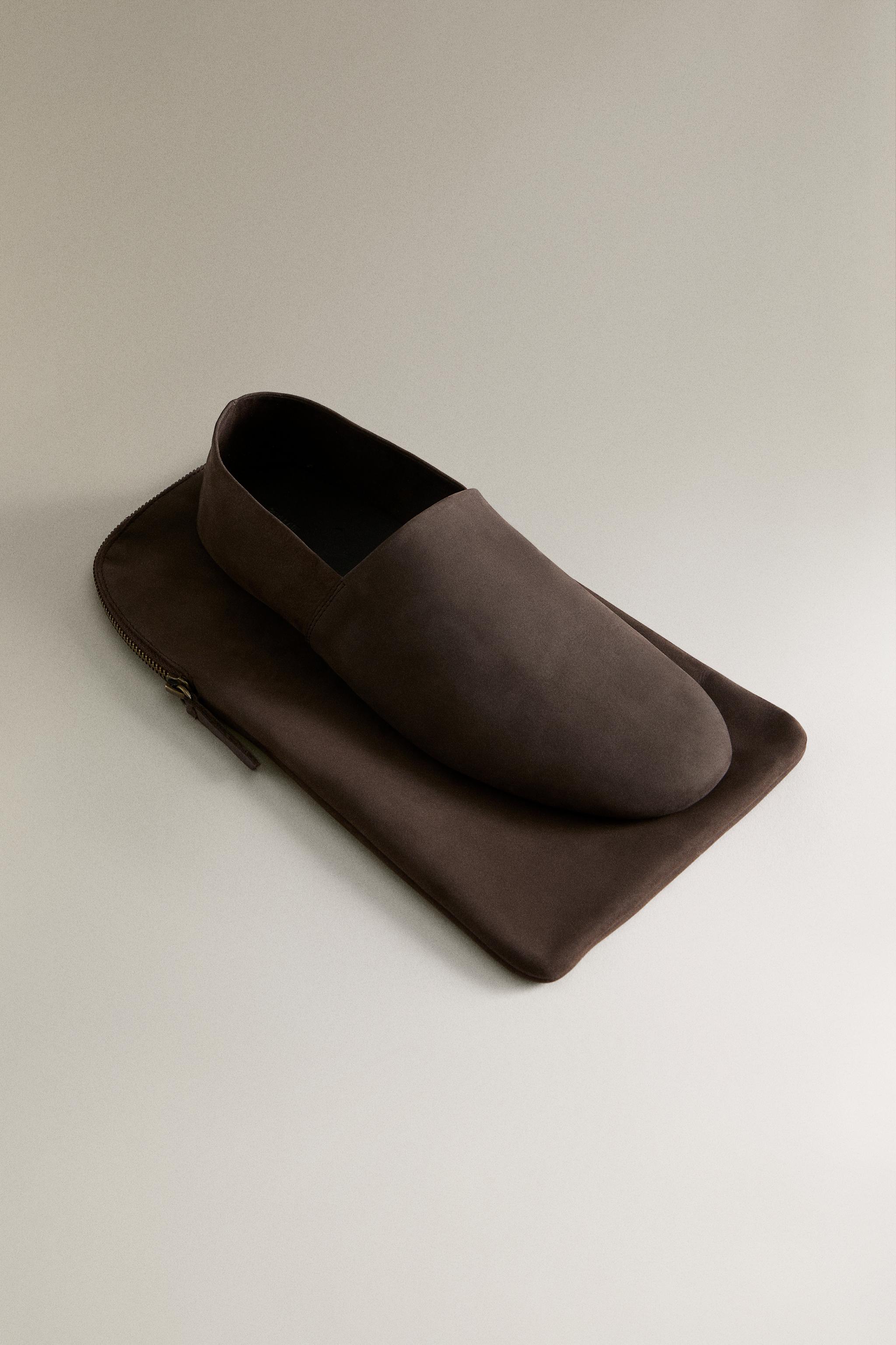 LEATHER TRAVEL MOROCCAN SLIPPERS
